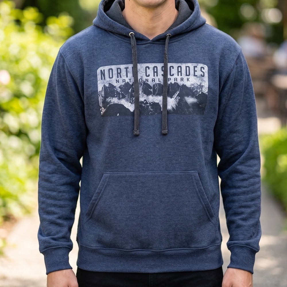 Lone Rock Clothing North Cascades National Park Hoodie Navy Graphic Pullover